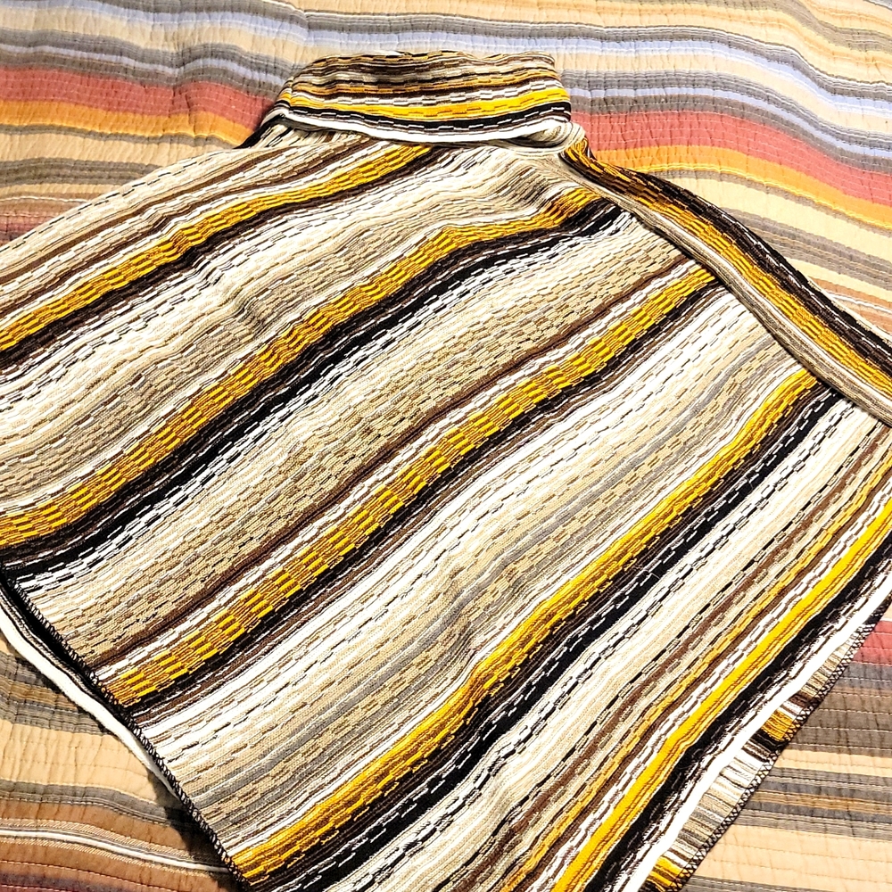 Turtleneck Poncho Boho Warmth